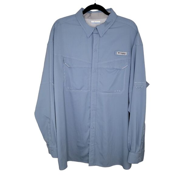 Columbia Men Shirt PFG Tamiami II Omni-Wick Long Sleeve Button-Up XXL - Picture 1 of 8